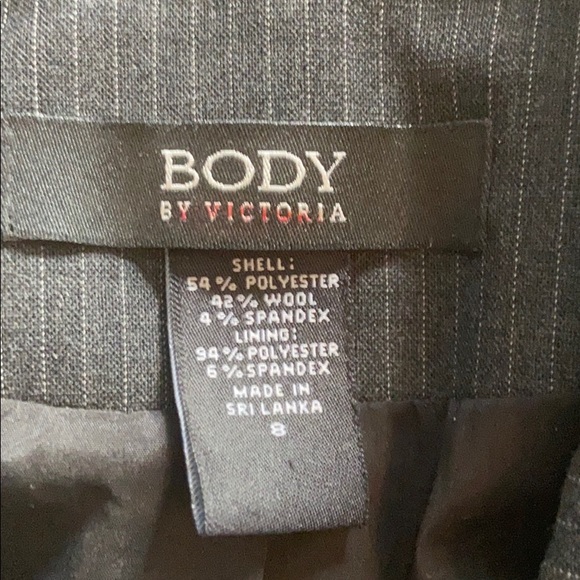 Charcoal pinstripe blazer pants suit wool blend - Picture 5 of 12